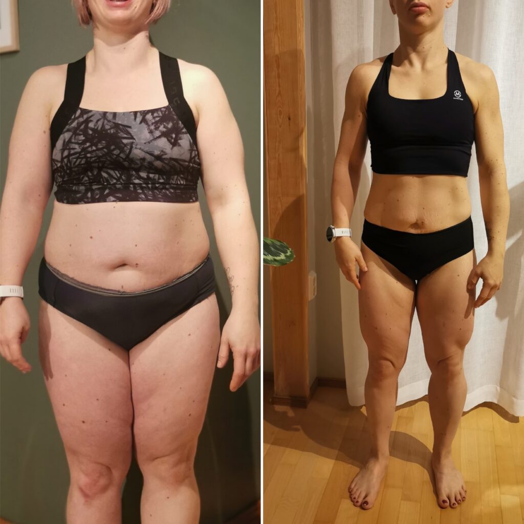 Asiakkaan muutos Jessica Reiman valmennuksessa